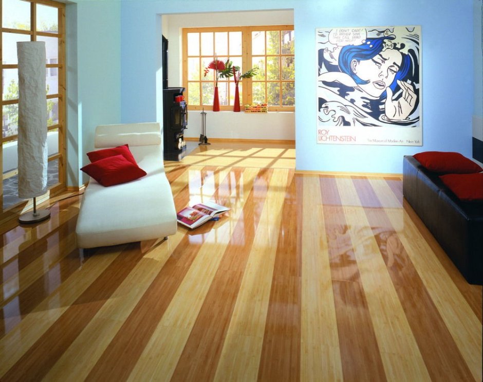 Стык плитки и ламината в интерьере