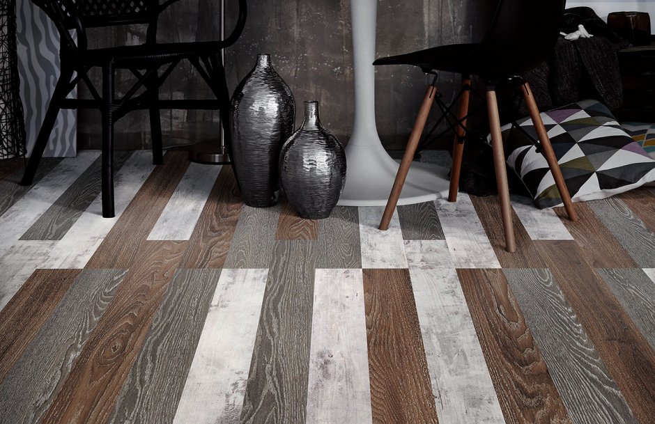 Комбинированный ламинат из двух цветов