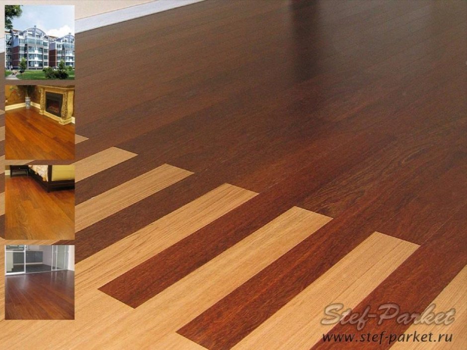 Интерьер с полами под дерево