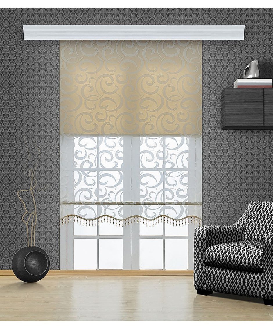 Шторы блэкаут белые для римских штор