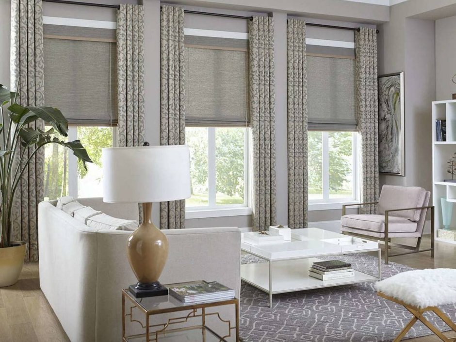 Жалюзи на широкое окно