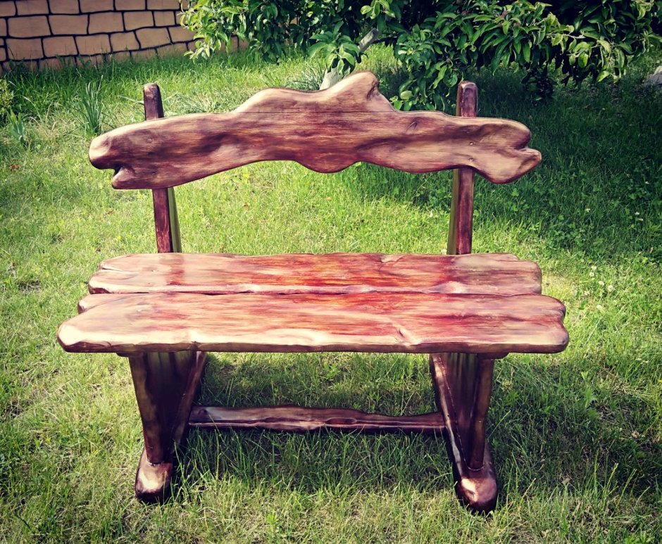 Красивые деревянные скамейки