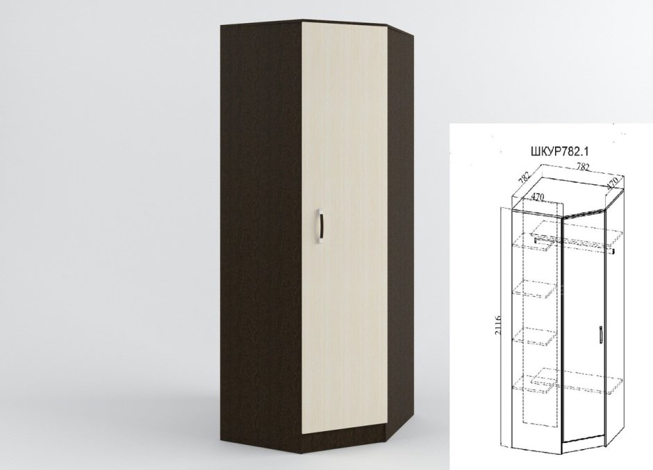 Шкаф купе Маршал угловой 71