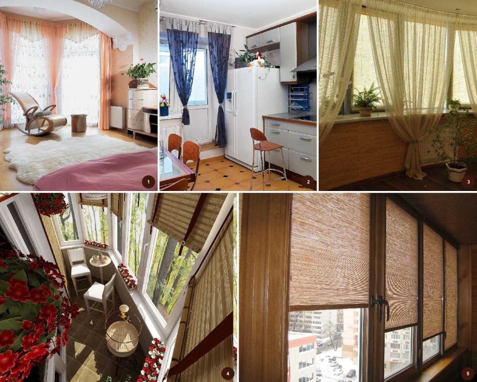 Декор окон на лоджии