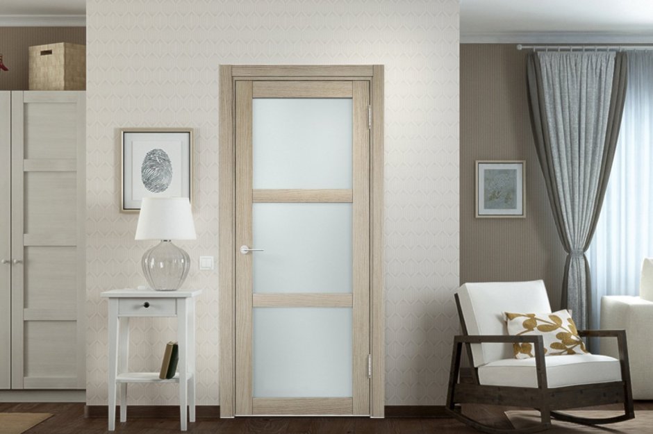 Бежевые двери в интерьере