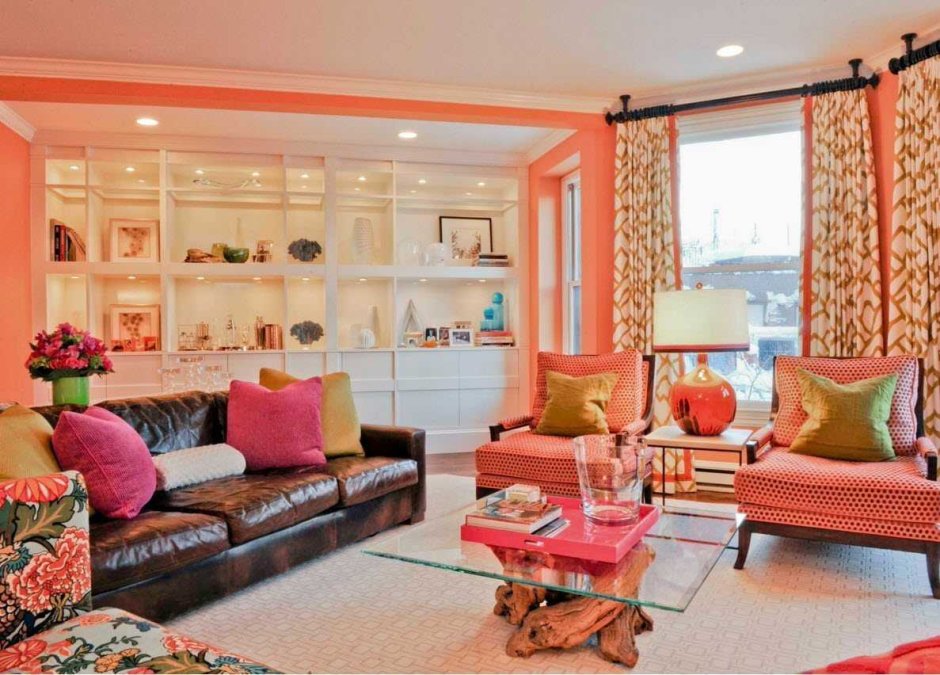 Интерьер в персиковых тонах