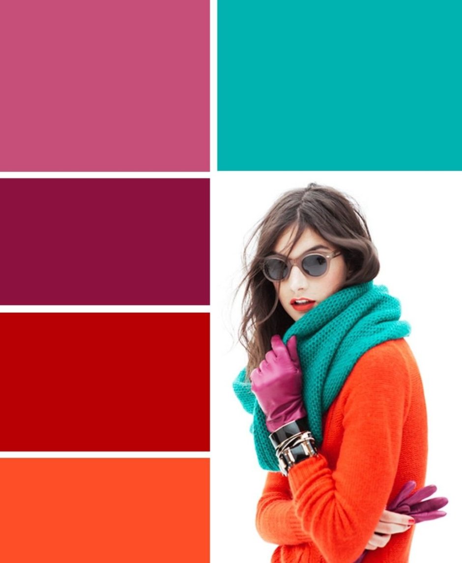 Палитра сочетания цветов в одежде