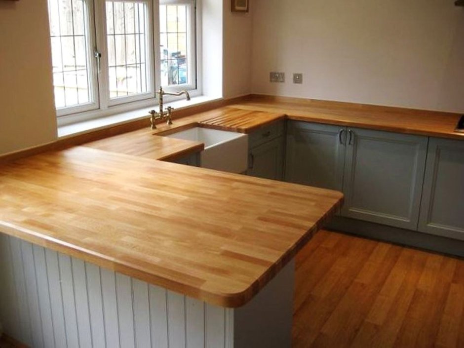 Деревянная кухонная столешница