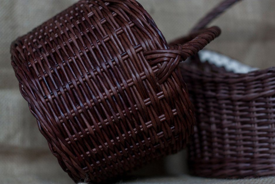 Белорусское лукошко из лозы