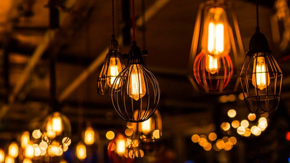 Лампа Эдисона в интерьере