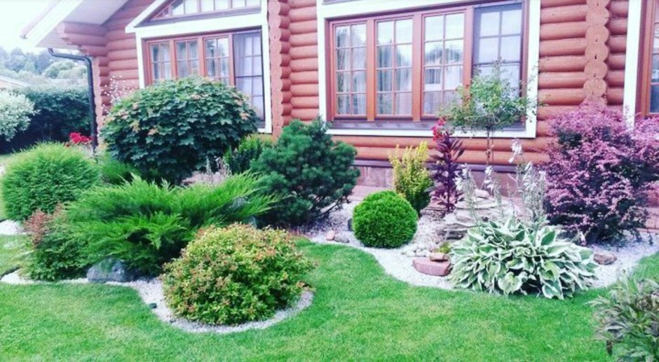 Схема клумбы перед домом