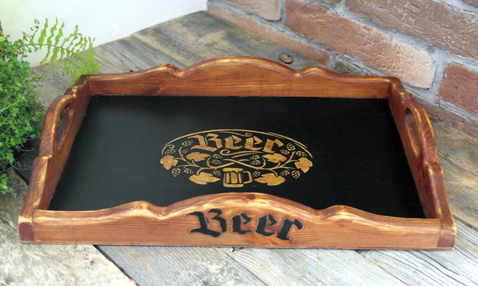 Оригинальный деревянный поднос