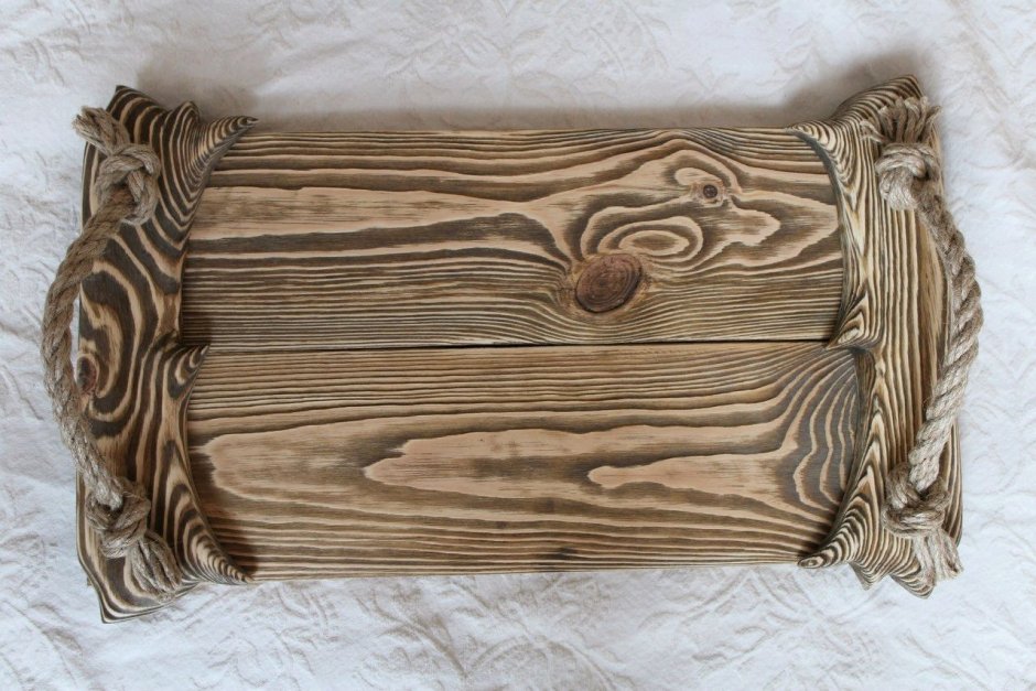 Поднос из спила дерева