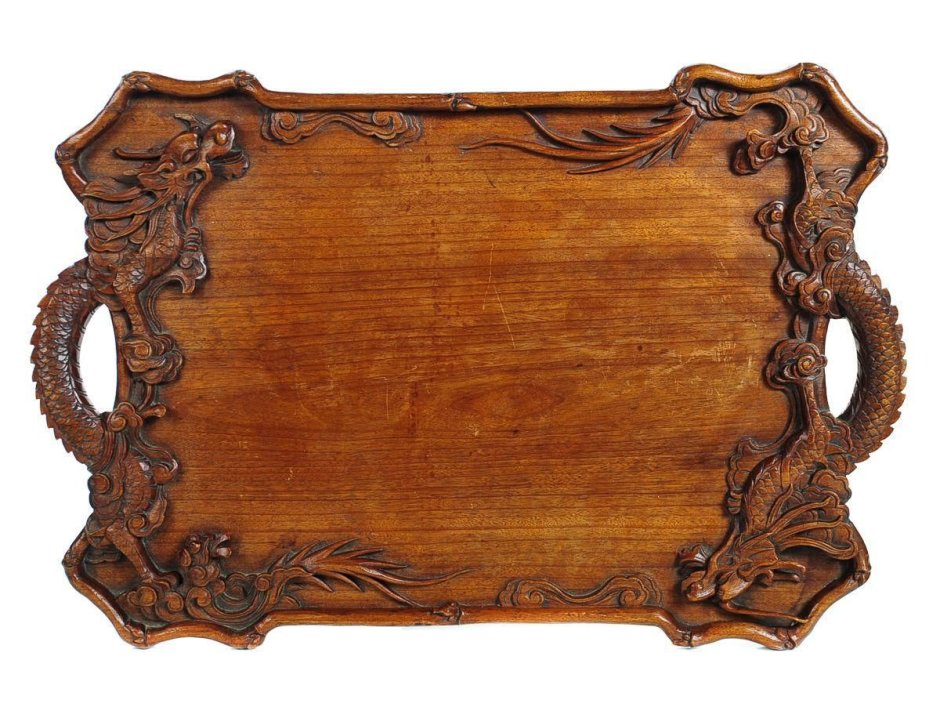 Резные подносы из дерева