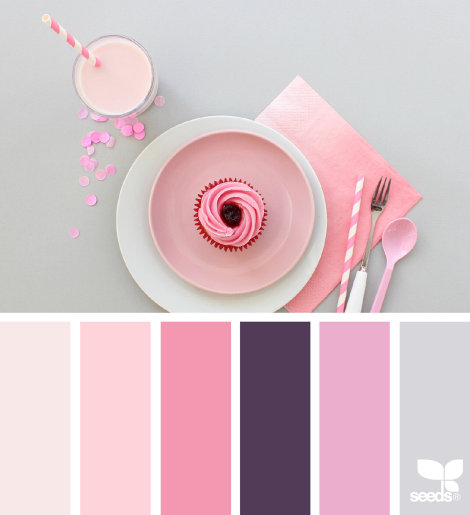 Серо розовая палитра