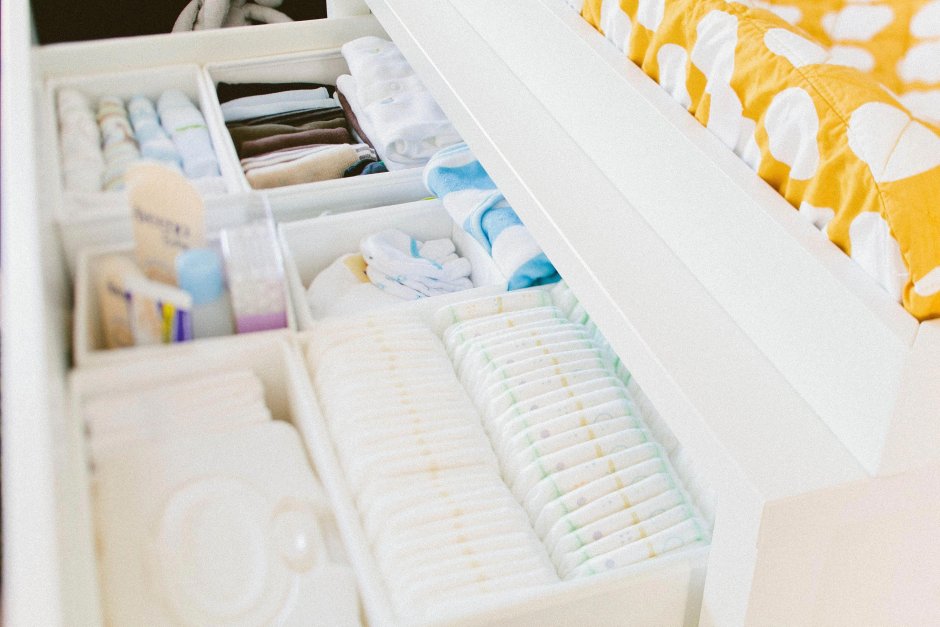 Органайзер в комод для новорожденного
