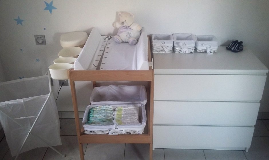 Организация детского комода для новорожденных