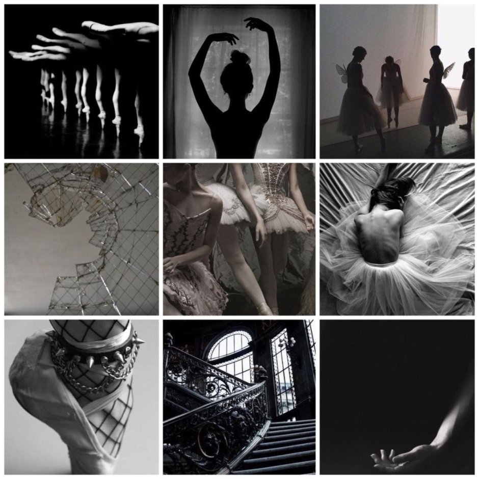 Колажив черно белом цвете