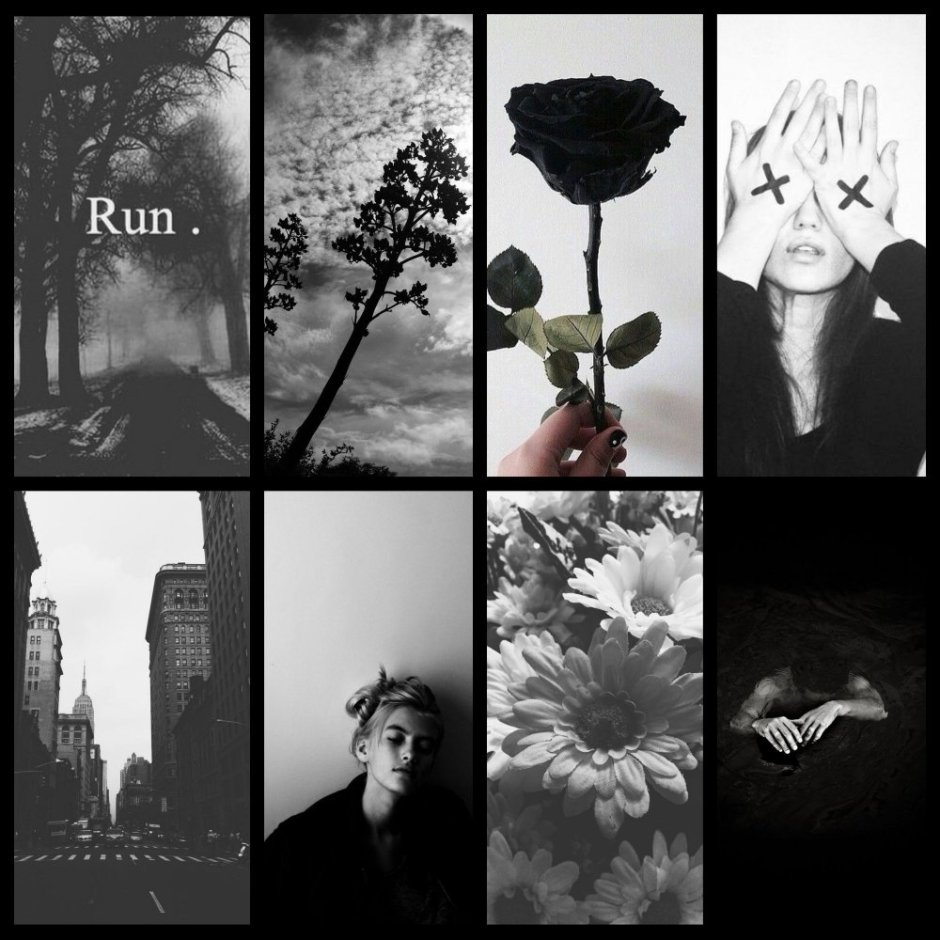 Черно белая Эстетика коллаж