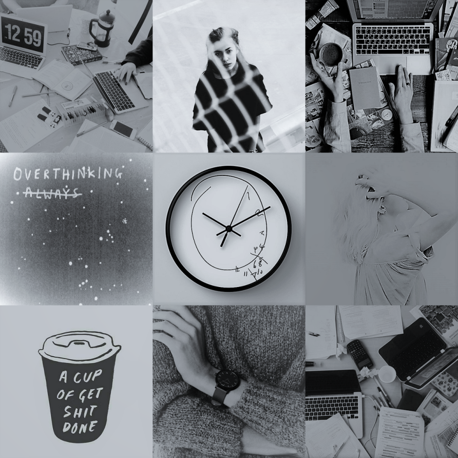 Эстетические коллажи серые