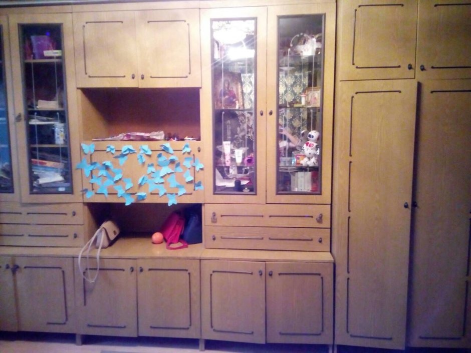 Советская стенка Вега перекраска