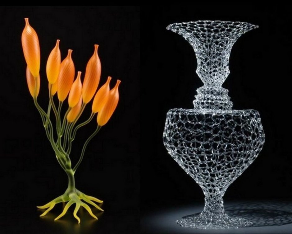 Богемское стекло vaza cerna 8149/40/34022