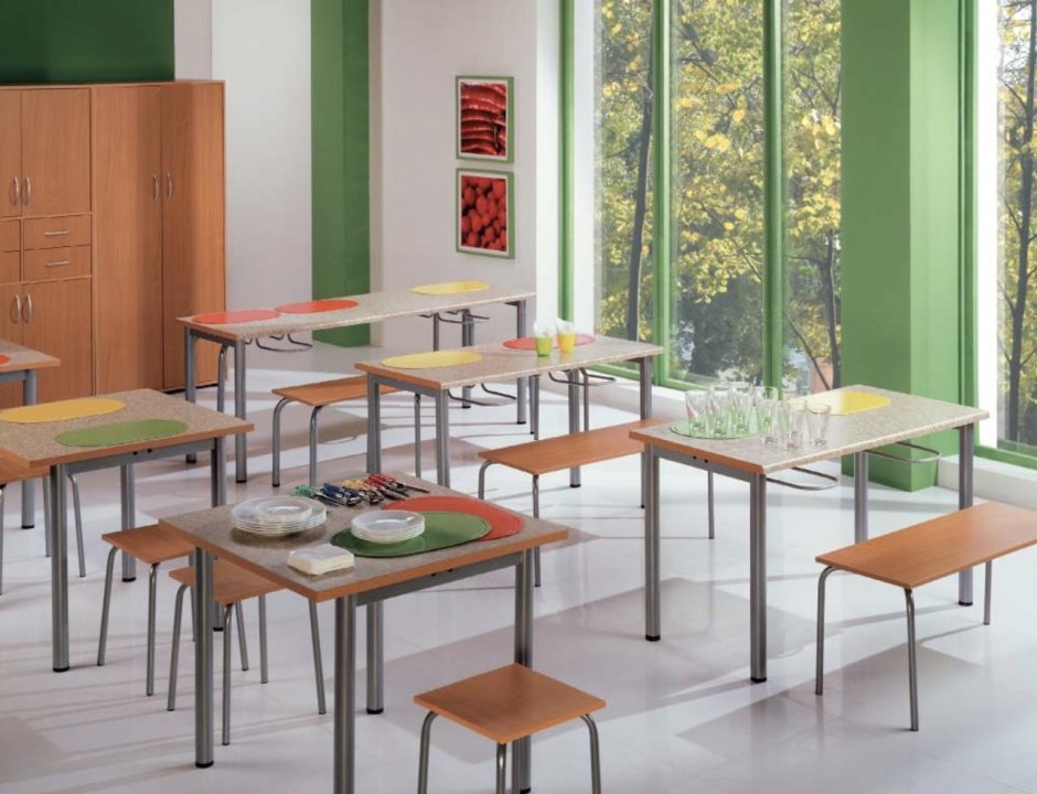 Столы и стулья из металла