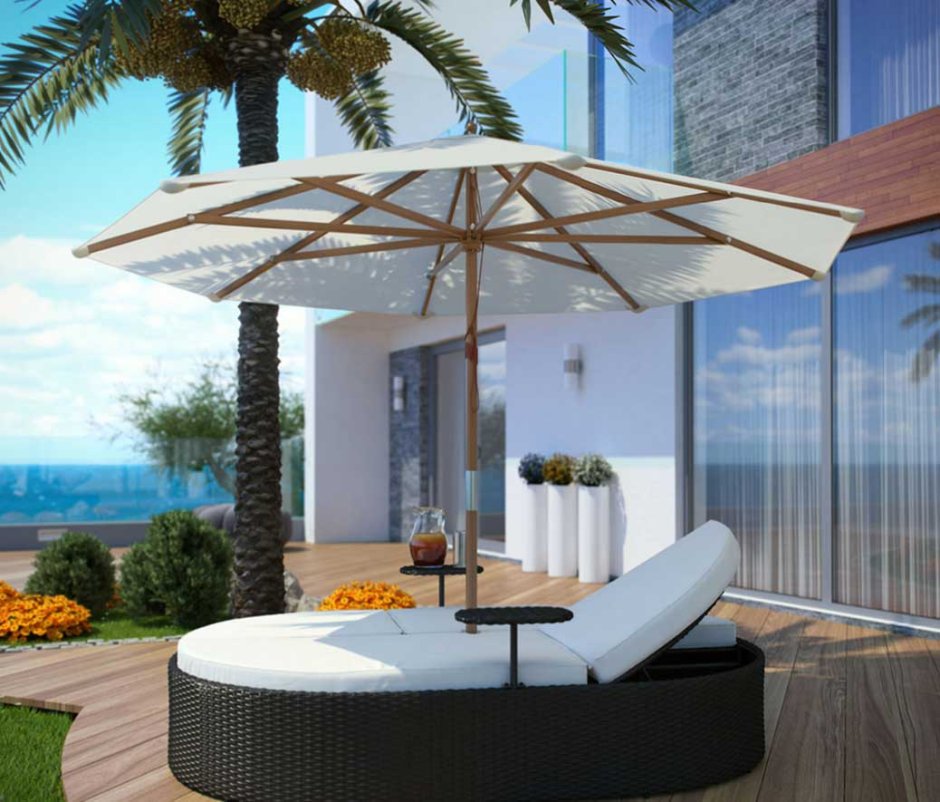 Беседка с лежаком