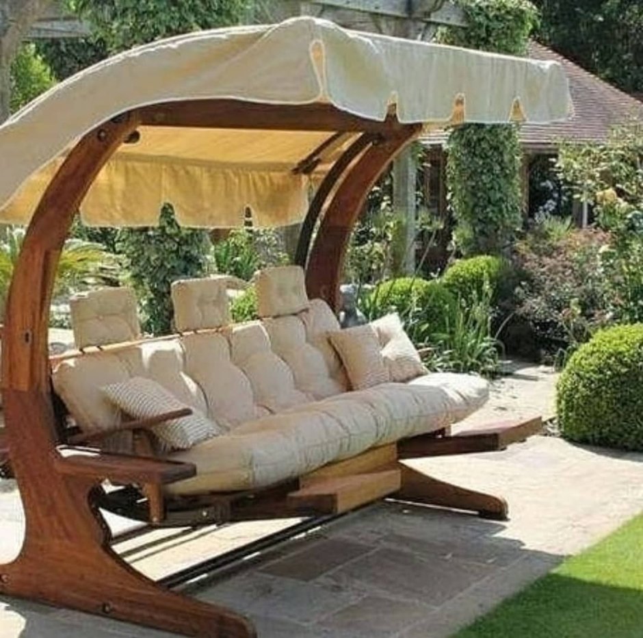 Диван-качели для дачи