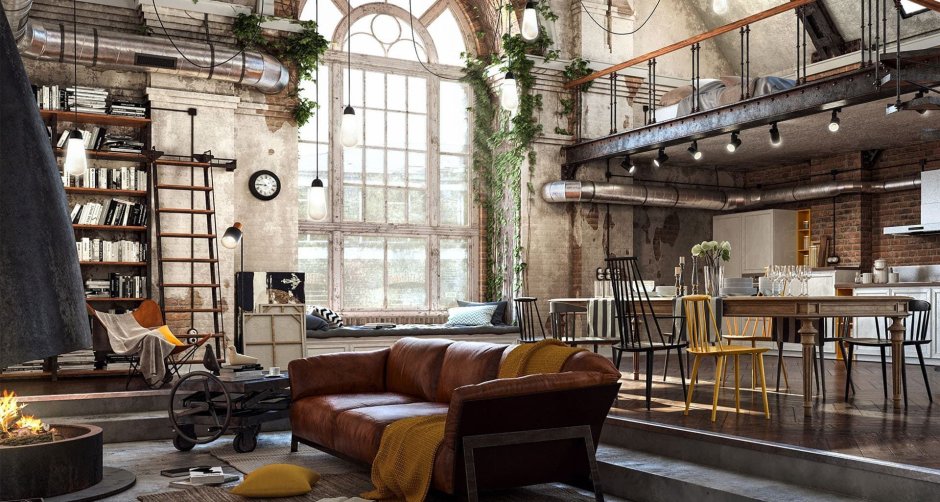 Мебель для кабинета в стиле лофт