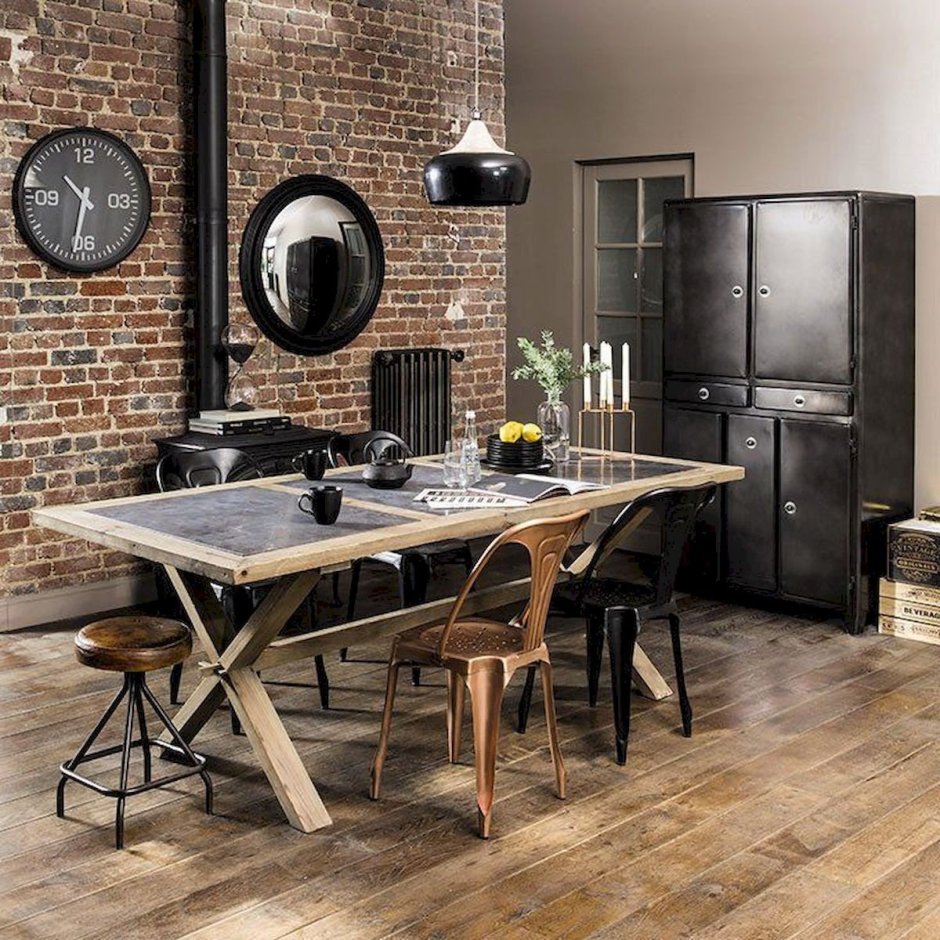 Спальня в стиле лофт Индастриал