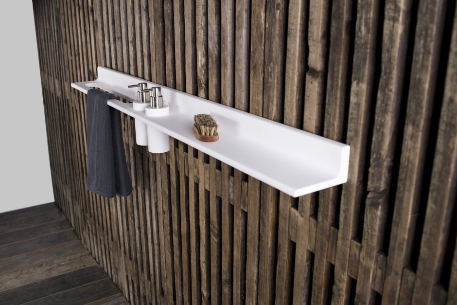 Полочки из камня в ванную