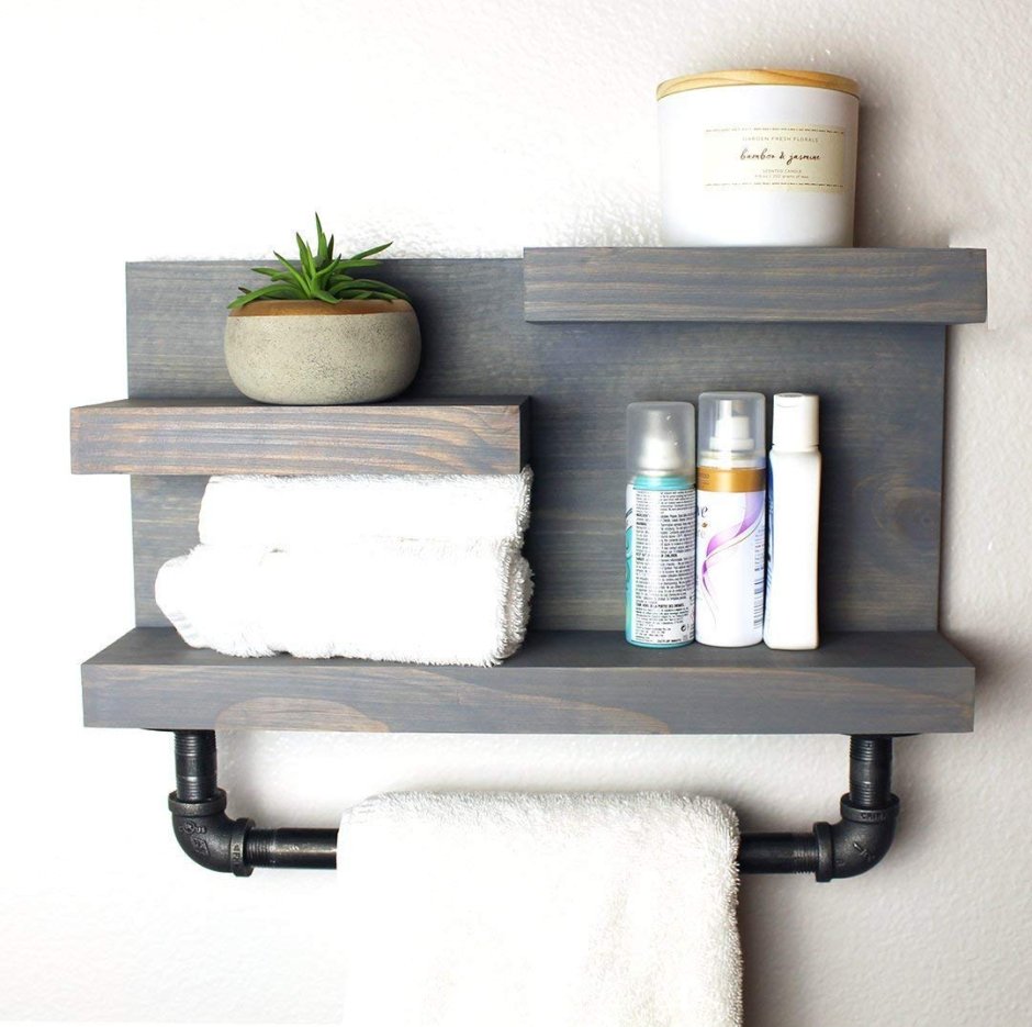 Бетонная полка в ванной