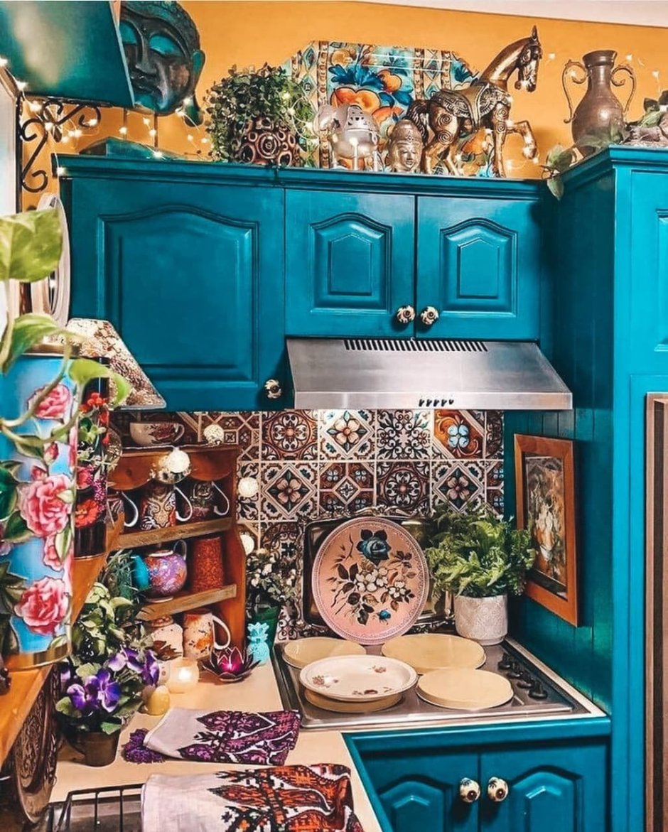 Эклектичная кухня декор