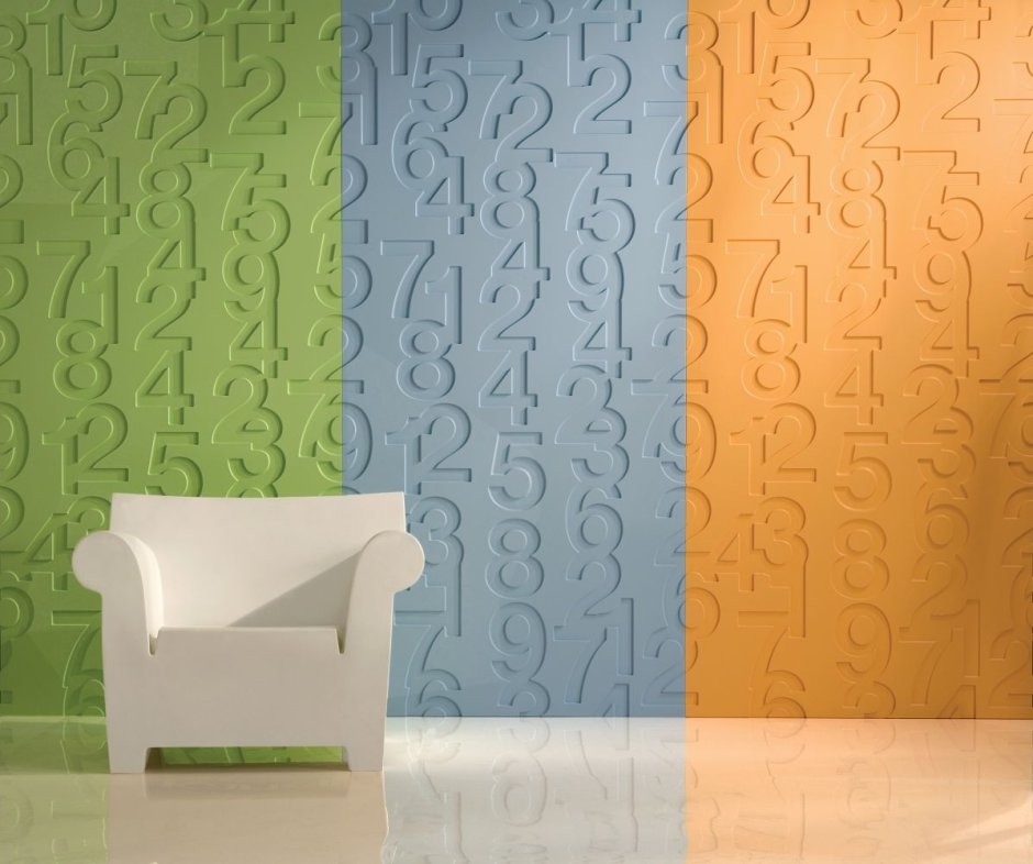 Покраска панелей на стене