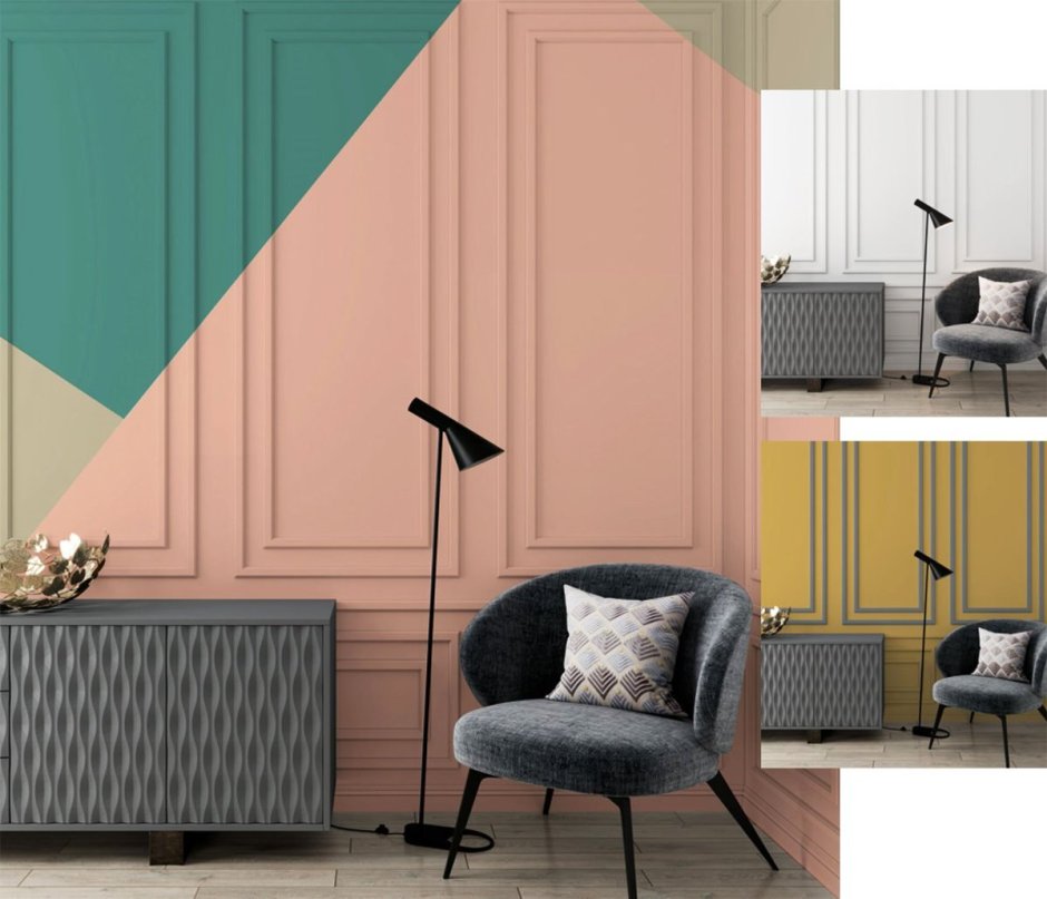 Молдинги на стенах в интерьере