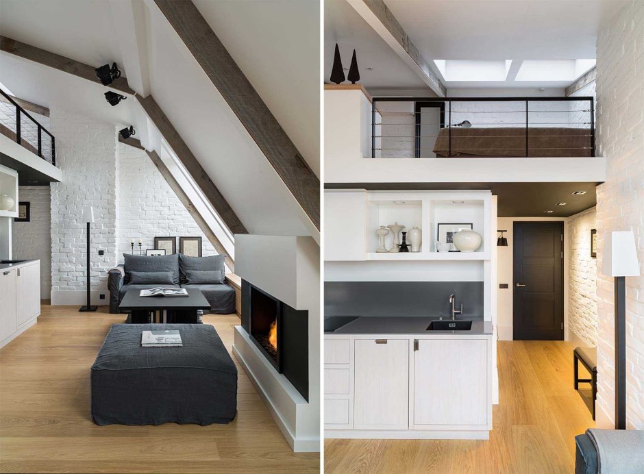 Антресольная кровать лофт