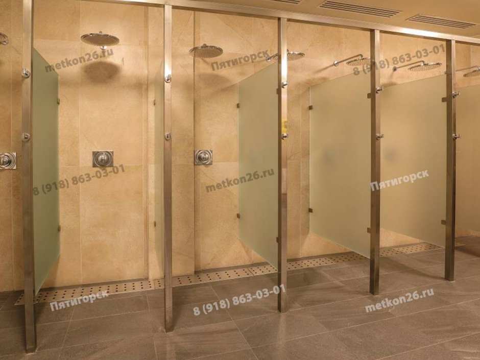 Перегородки для общественных душевых