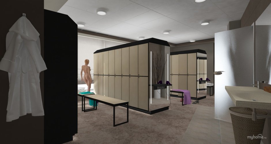 Раздевалка в бассейне