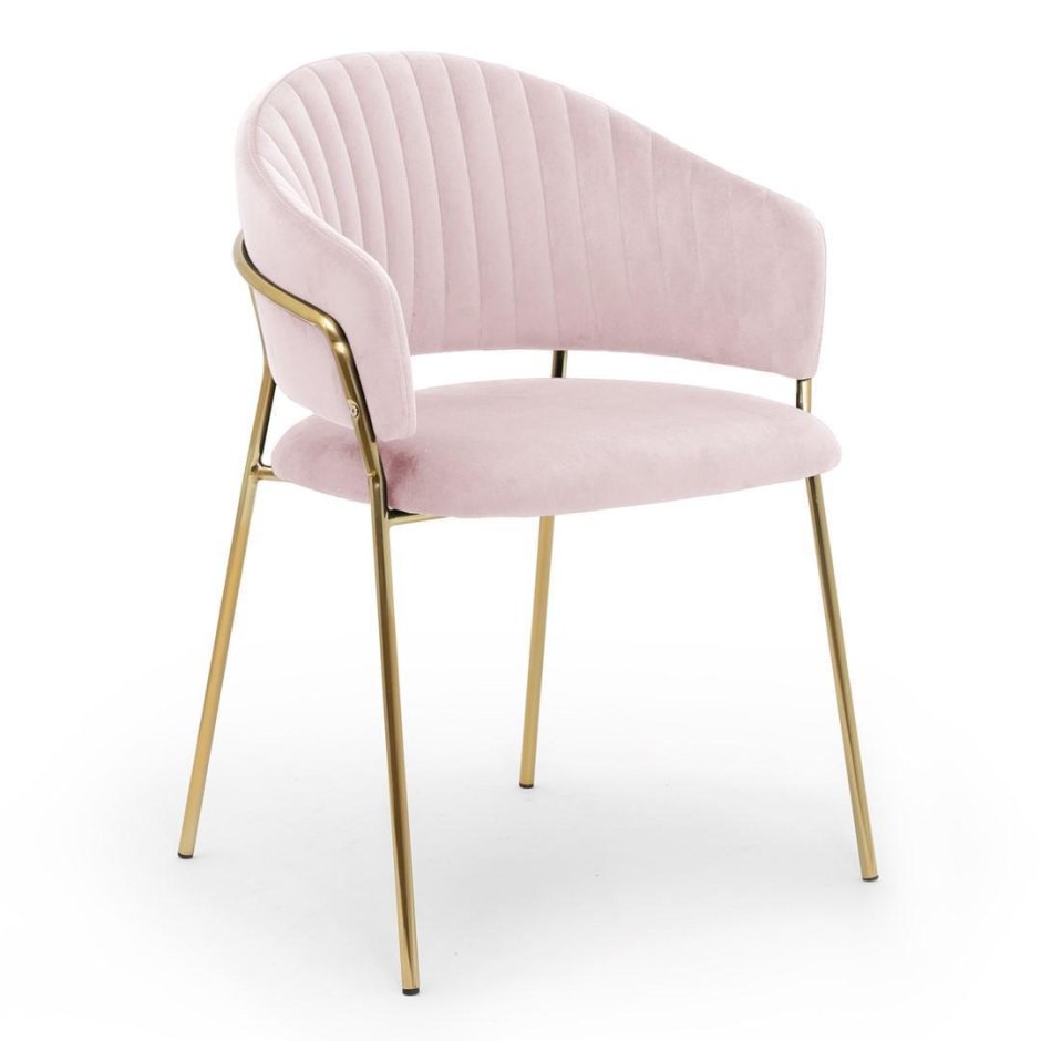 Белый стул с золотыми ножками