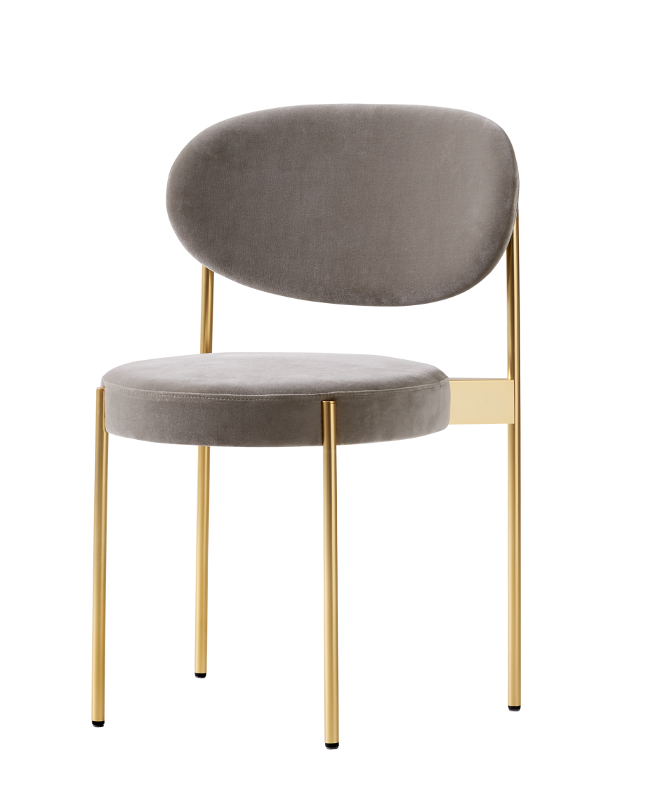 Полубарный стул с золотыми ножками