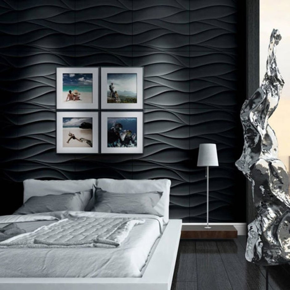 Гостиная с 3д панелями