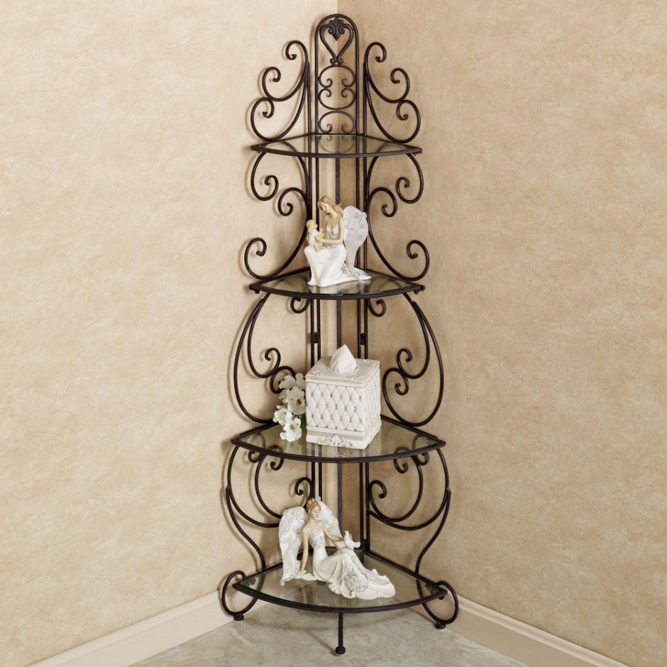 Кованые угловые полки