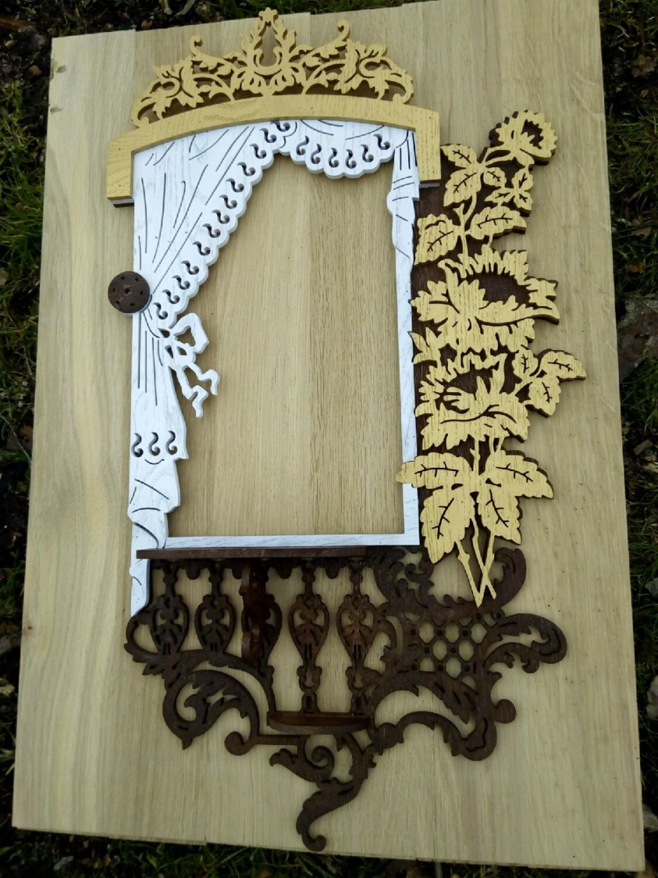 Рамка для зеркала из фанеры