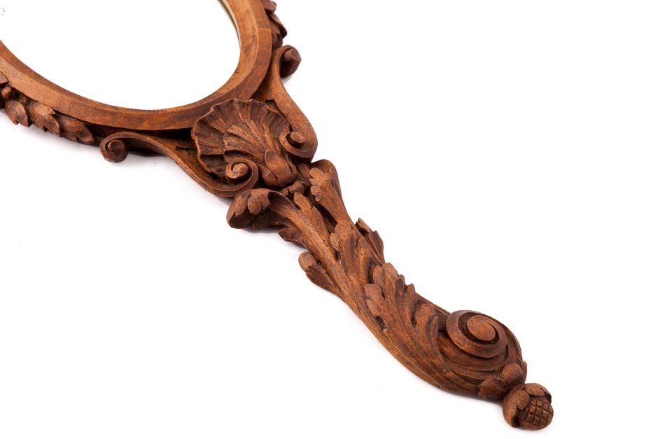 Зеркало ручное деревянное