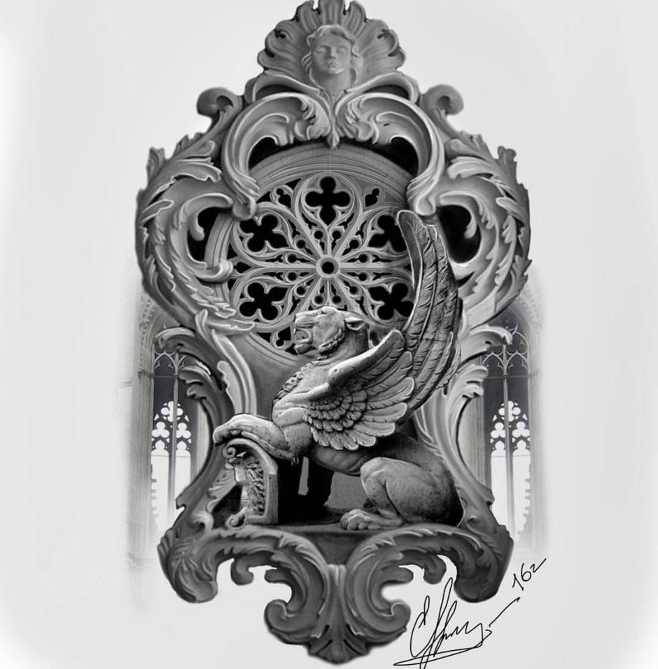 Лепнина эскиз тату