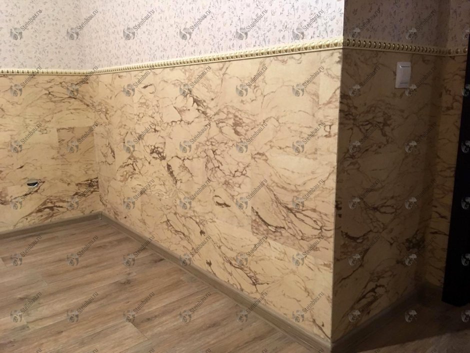 Ванная комната под мрамор Оникс