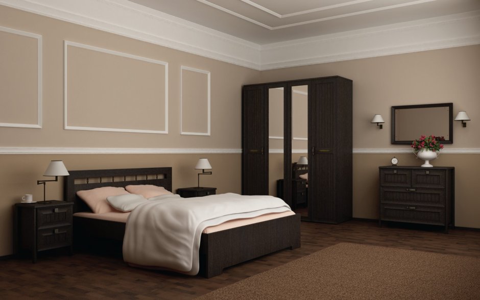 Спальня в цвете венге