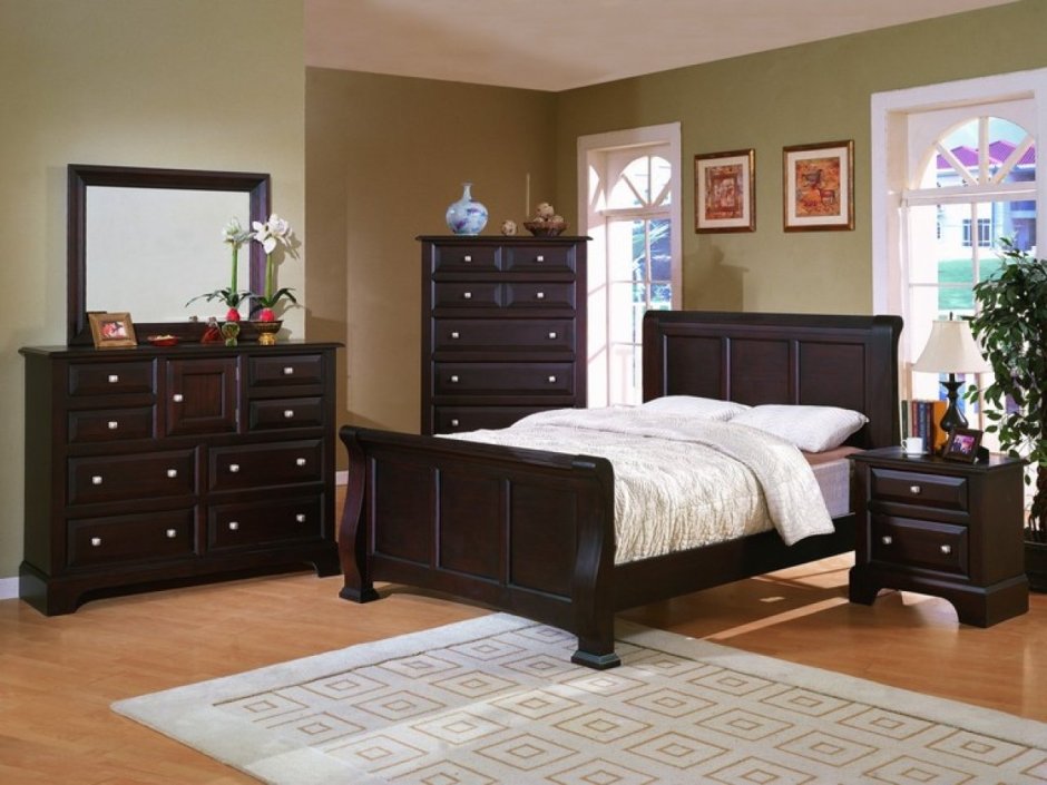 Гостиная в коричневых тонах