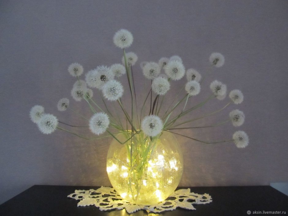 Искусственные цветы одуванчики